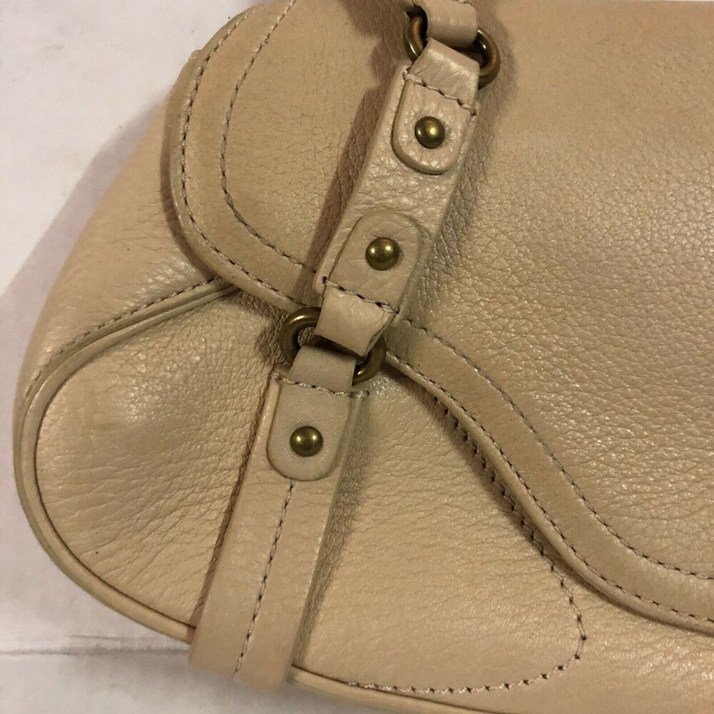 Cole Haan Village H05 Satchel Handbag Beige Pebble Leather NWOT - Picture 2 of 9